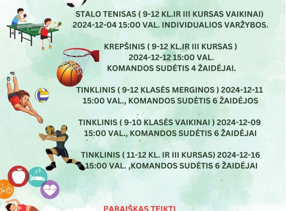 Kviečiame dalyvauti Kalėdinių sportinių renginių marotone2