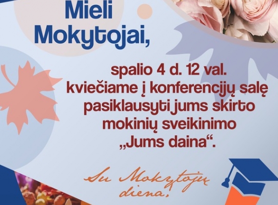 Kviečiame į Mokytojų dienos šventę2